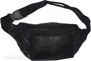 leather waist pouch black pouch waist bag leather bag fanny pack brand new bag