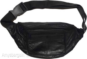 leather waist pouch black pouch waist bag leather bag fanny pack brand new bag - Image 5