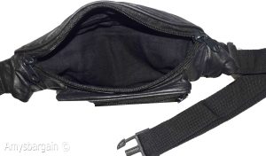 leather waist pouch black pouch waist bag leather bag fanny pack brand new bag - Image 6