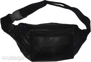 leather waist pouch black pouch waist bag leather bag fanny pack brand new bag - Image 9