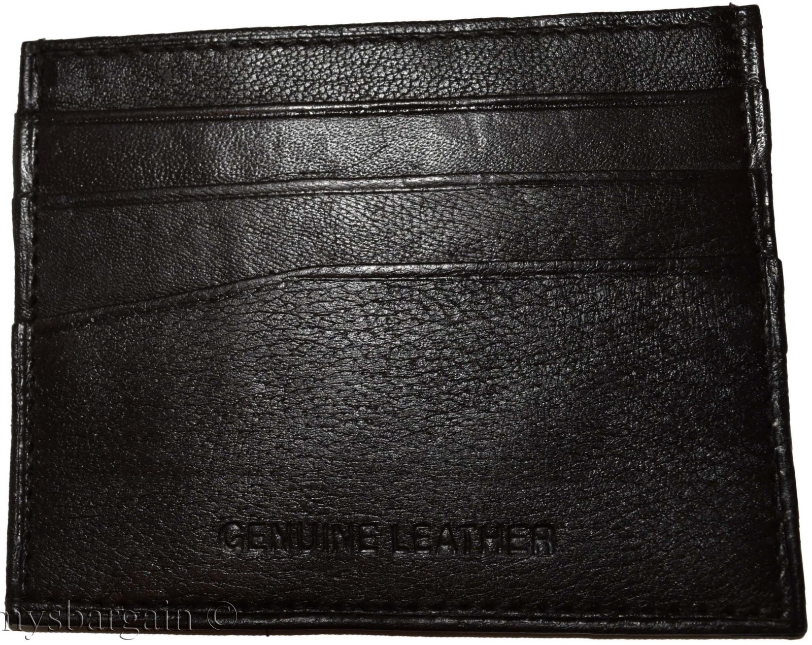 lot of 2 new leather business card case 7 credit card id card new tan card case - Image 3