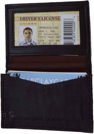 lot of 2 new leather business card case, brown/beige credit card id leather case - Image 6