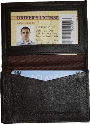 lot of 2 new leather business card case, brown/beige credit card id leather case - Image 8