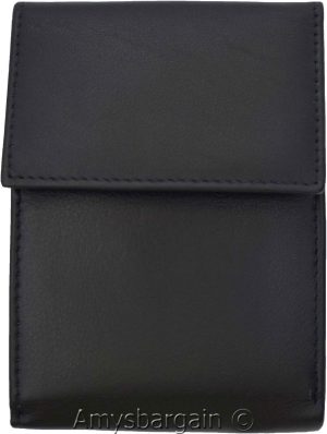 lot of 2 rfid men's leather wallet 2 bifold genuine leather 2 id brn new in box - Image 11
