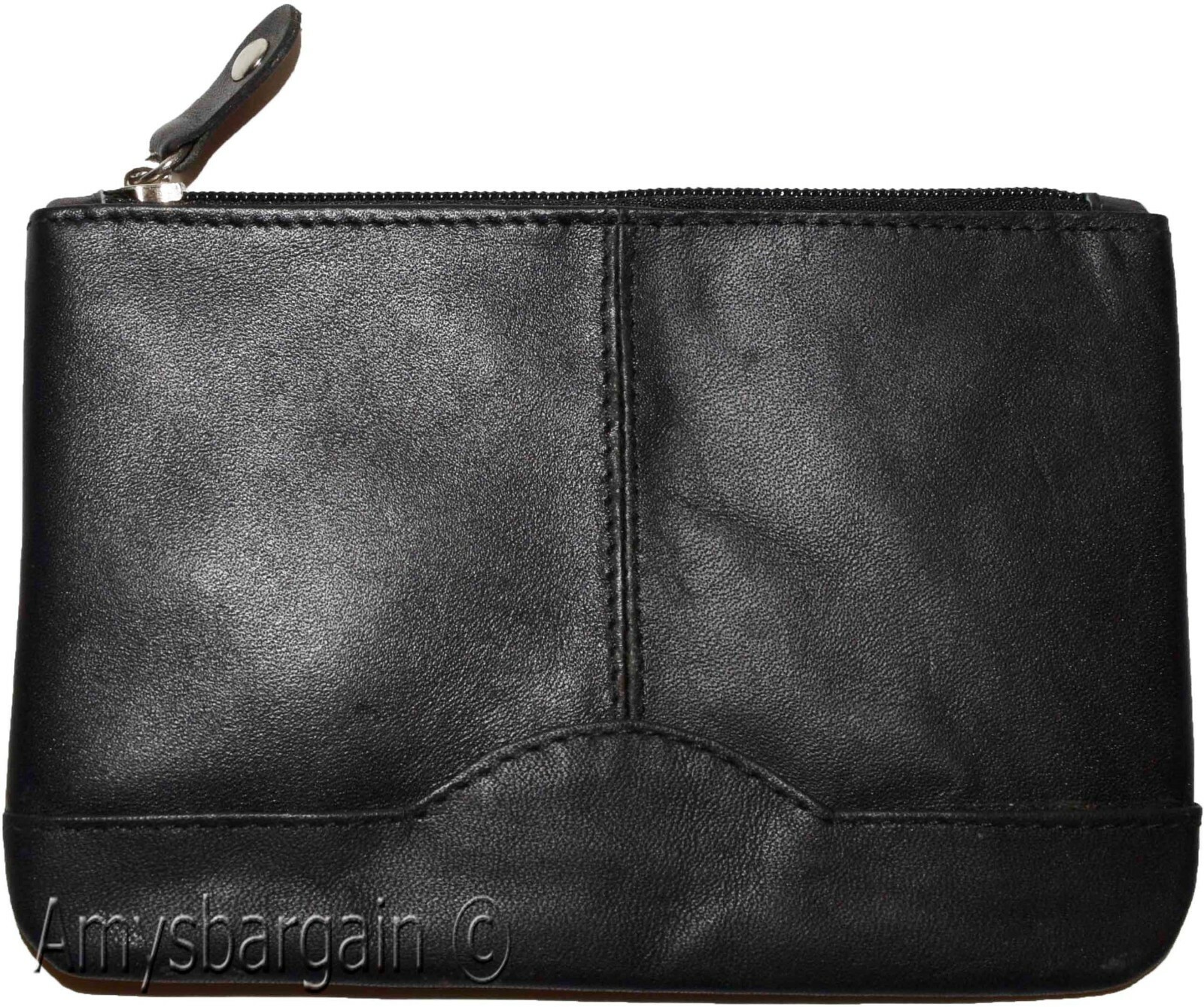 lot of 3 leather change purse mini pocket wallet business card case key ring #33 - Image 7