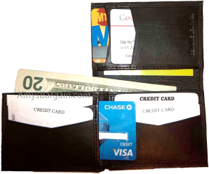 lot of 3 style trifold leather man’s bifold wallet men's new billfold wallet - Image 3