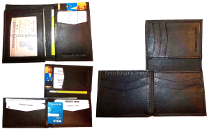 lot of 3 style trifold leather man’s bifold wallet men's new billfold wallet