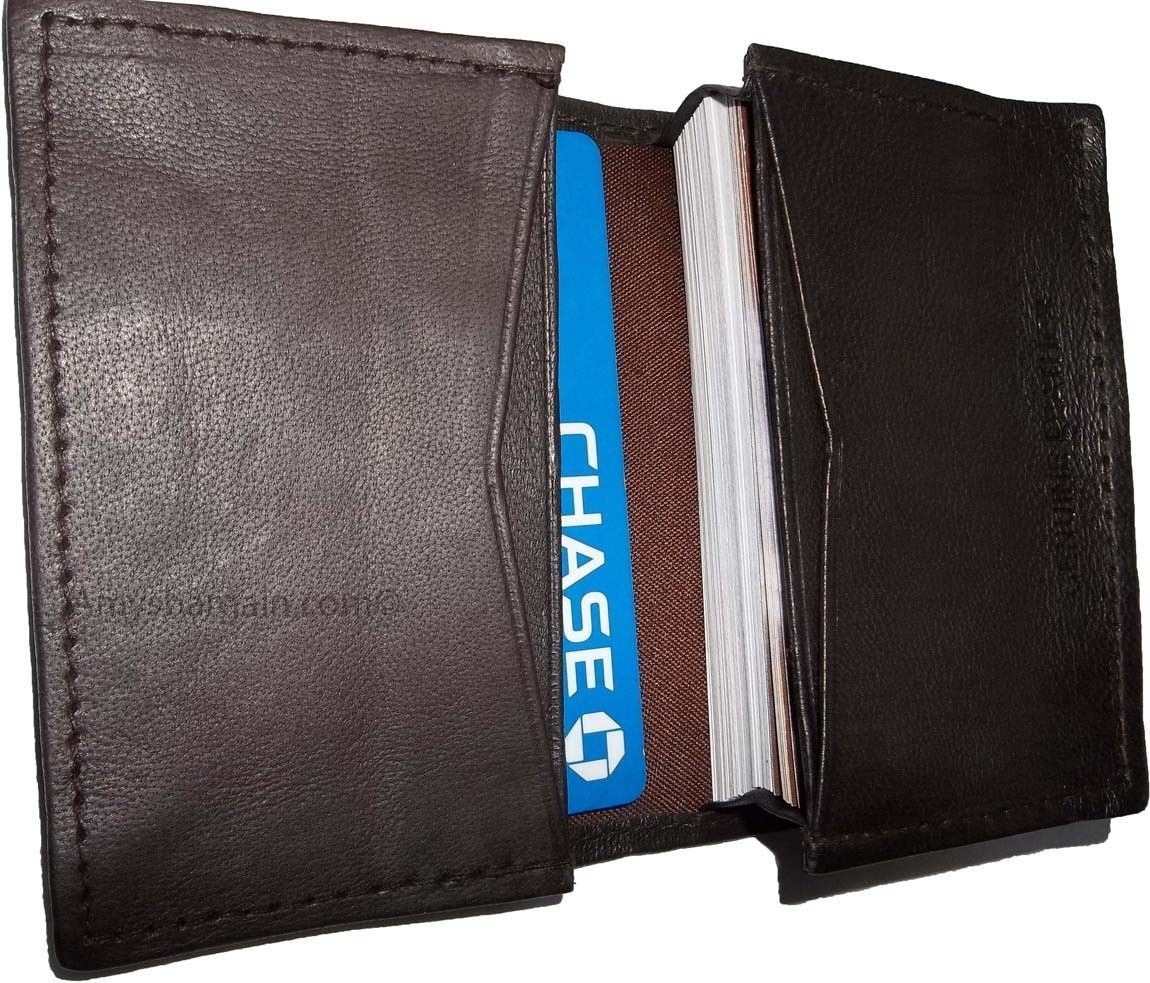 lot of 6 new leather business card case, 50 plus card case, new brown card case - Image 6