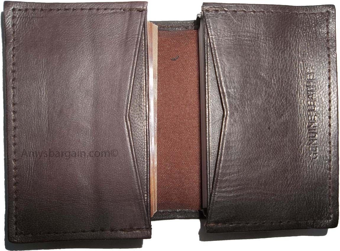 lot of 6 new leather business card case, 50 plus card case, new brown card case - Image 7