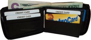 man's Zip around Leather wallet 12 credit bank card holder 2 bil slots br new - Image 9