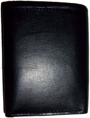 man’s wallet trifold leather wallet id window 9 card 2 bill spaces new one - Image 10