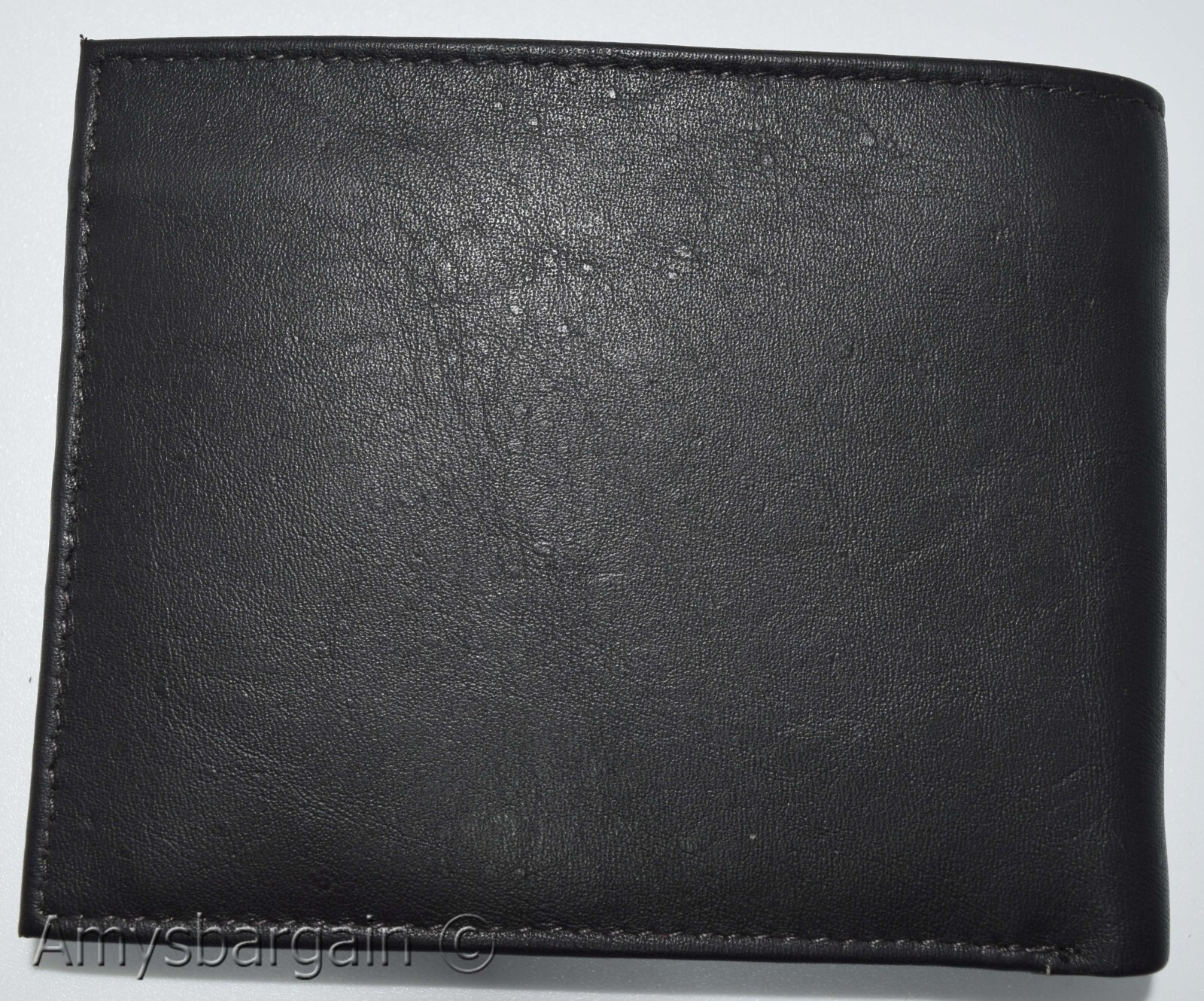 men's RFID brown wallet bifold genuine leather protect IDs credit cards in box. - Image 5