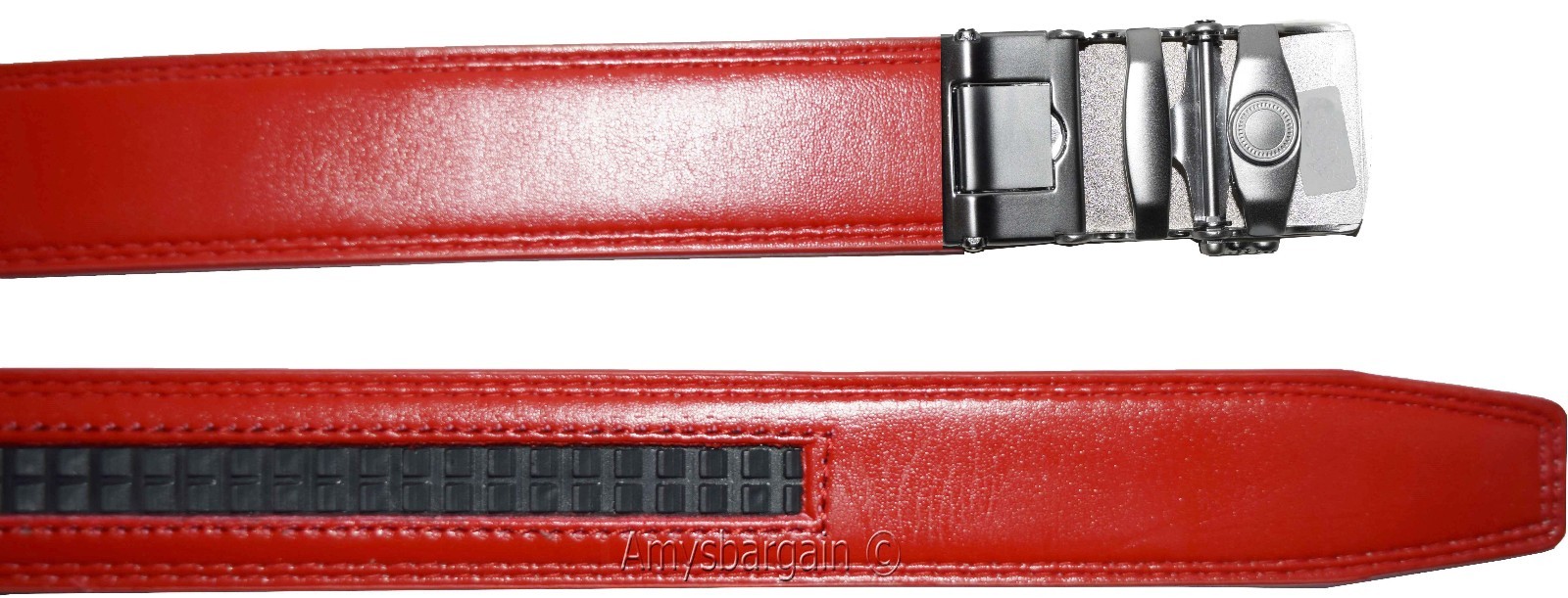 men's belt 43" genuine leather belt dress & casual new automatic lock buckle #5 - Image 12