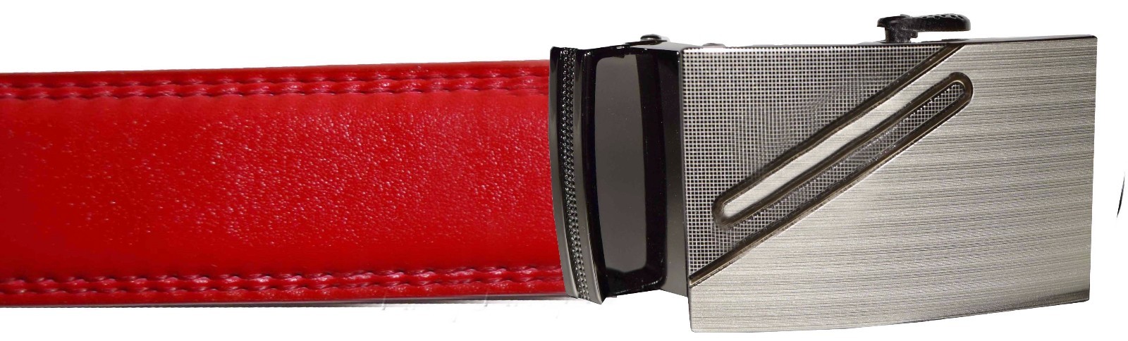 men's belt 43" genuine leather belt dress & casual new automatic lock buckle #5 - Image 4
