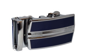 men’s belt buckle ratcheting automatic self-lock track line new blue buckle only - Image 4