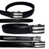men's casual belt genuine leather dress auto lock men's black quick lock belt nw