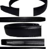men’s leather belt strap 46 inch automatic sliding buckle belt strap strap only