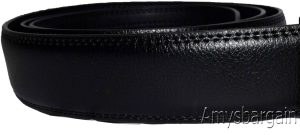 men’s leather belt strap 46 inch automatic sliding buckle belt strap strap only - Image 8