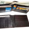 men's wallet bifold leather wallet 14 card 1 id 2 bill slots unbranded bn wallet