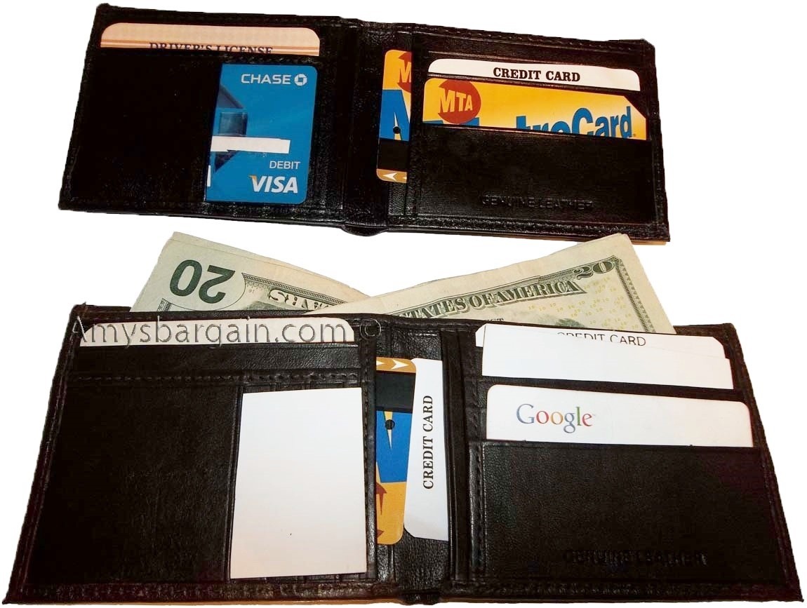 men's wallet bifold leather wallet 14 card 1 id 2 bill slots unbranded bn wallet - Image 10