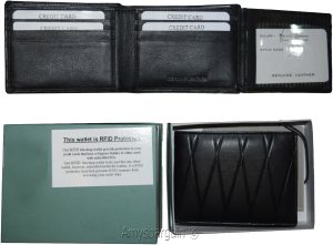 men's wallet rfid genuine leather wallet bifold wallet 12 credit card new in box - Image 9
