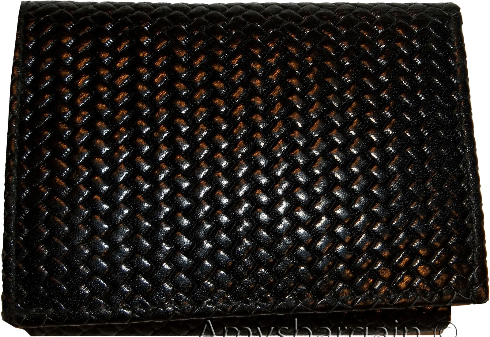 men's wallet woven printed leather man's trifold wallet 1 id 9 card 2 bill slots - Image 7
