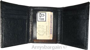 men's wallet woven printed leather man's trifold wallet 1 id 9 card 2 bill slots - Image 9