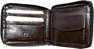 men's zip around leather wallet bifold zip around wallet buff leather in box - Image 12