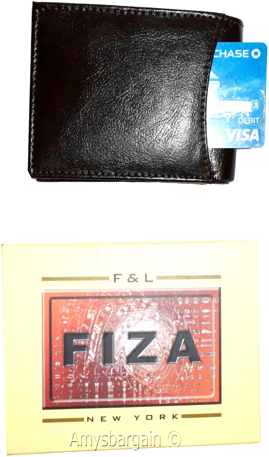 men's zip around leather wallet bifold zip around wallet buff leather in box - Image 4