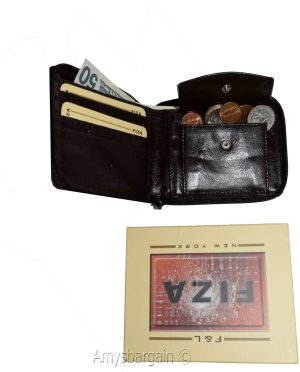 men's zip around leather wallet bifold zip around wallet buff leather in box - Image 8