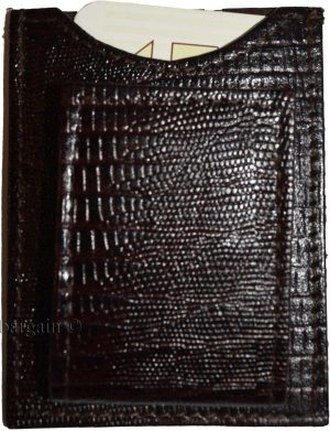 money clip new lizard skin printed leather magnetic money clip bills holder BN - Image 8