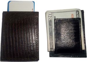 money clip new lizard skin printed leather magnetic money clip bills holder BN - Image 10