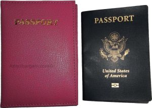 new leather passport holder credit atm card case id international passport - Image 11