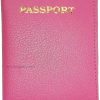 new leather passport holder credit atm card case id international passport