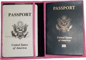 new leather passport holder credit atm card case id international passport - Image 3