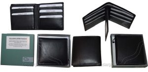 rfid men's hipster wallet genuine leather bifold 15 cards id new wallet in box