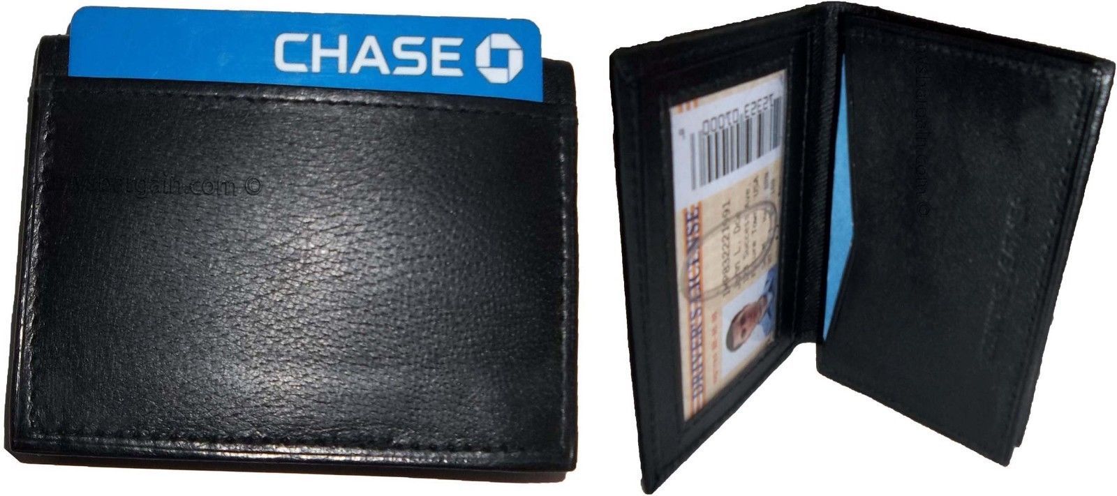 2 women men's Leather Business Credit Card ID card case fifty cards holder bnwt