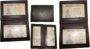 4 New Slim Leather Credit Card, ID card. picture Holder, 2 transparent windows - Image 11