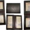 4 New Slim Leather Credit Card, ID card. picture Holder, 2 transparent windows