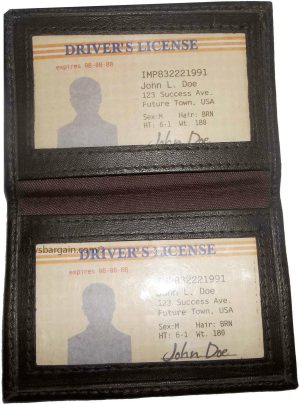 4 New Slim Leather Credit Card, ID card. picture Holder, 2 transparent windows - Image 6