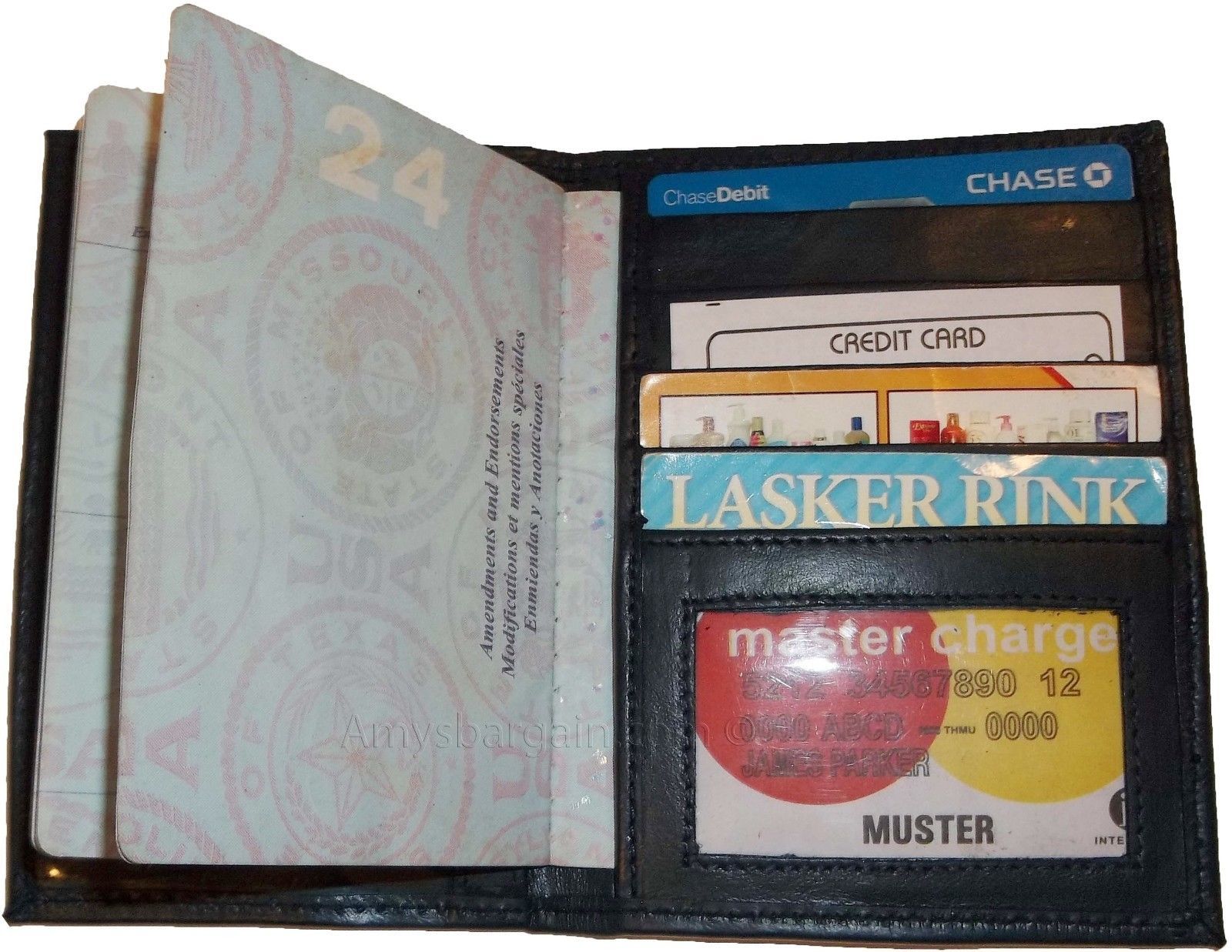 4 New USA Leather passport case wallet credit ATM card case ID holder Brand New - Image 3