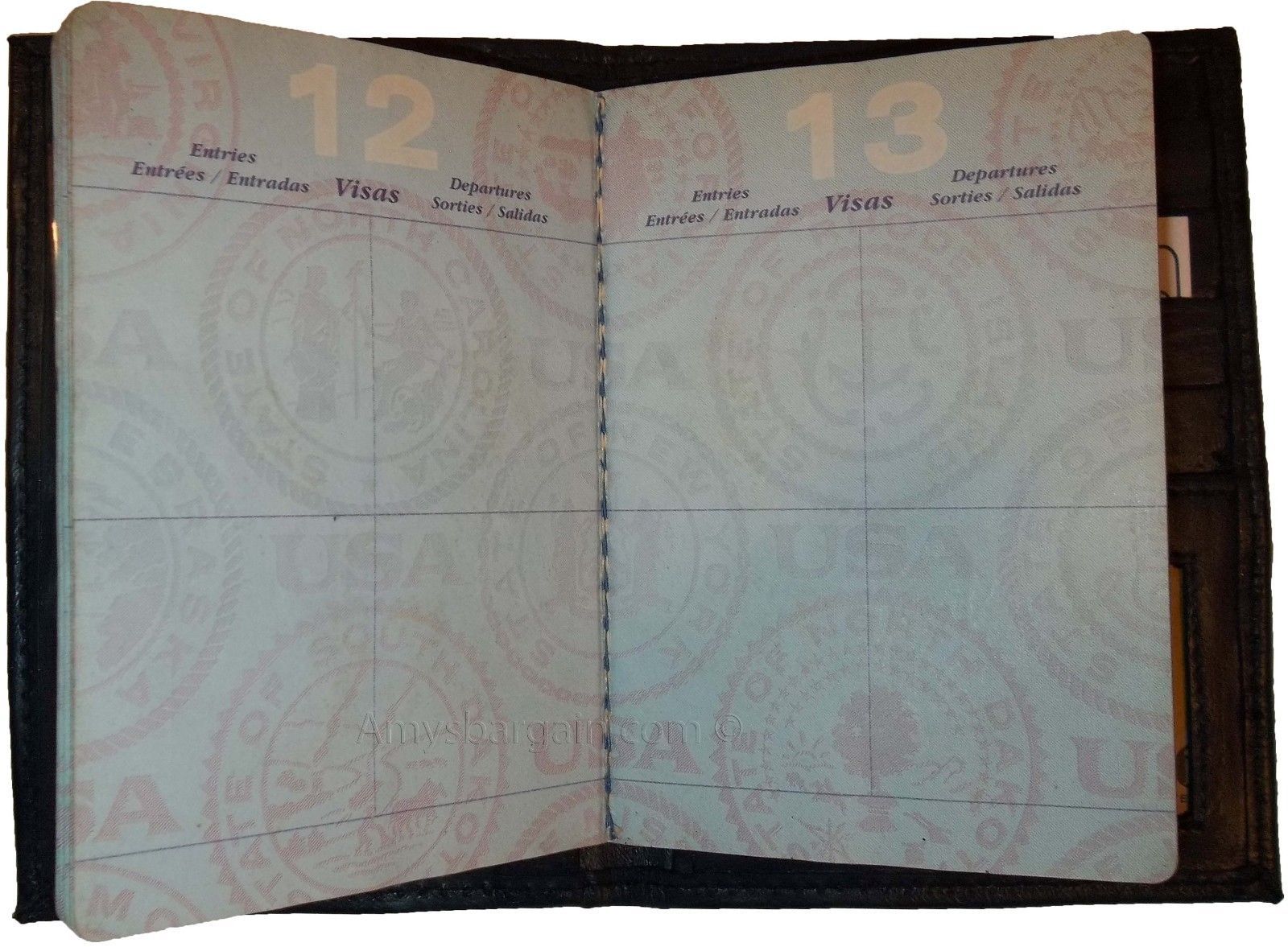 4 New USA Leather passport case wallet credit ATM card case ID holder Brand New - Image 6