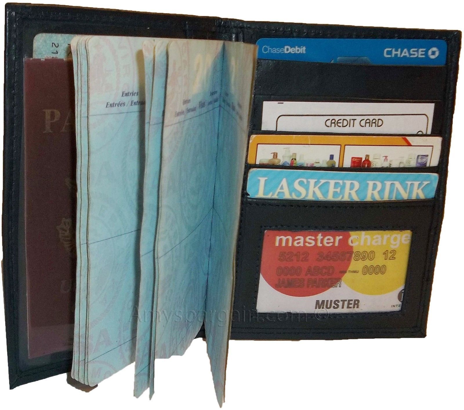 4 New USA Leather passport case wallet credit ATM card case ID holder Brand New - Image 9