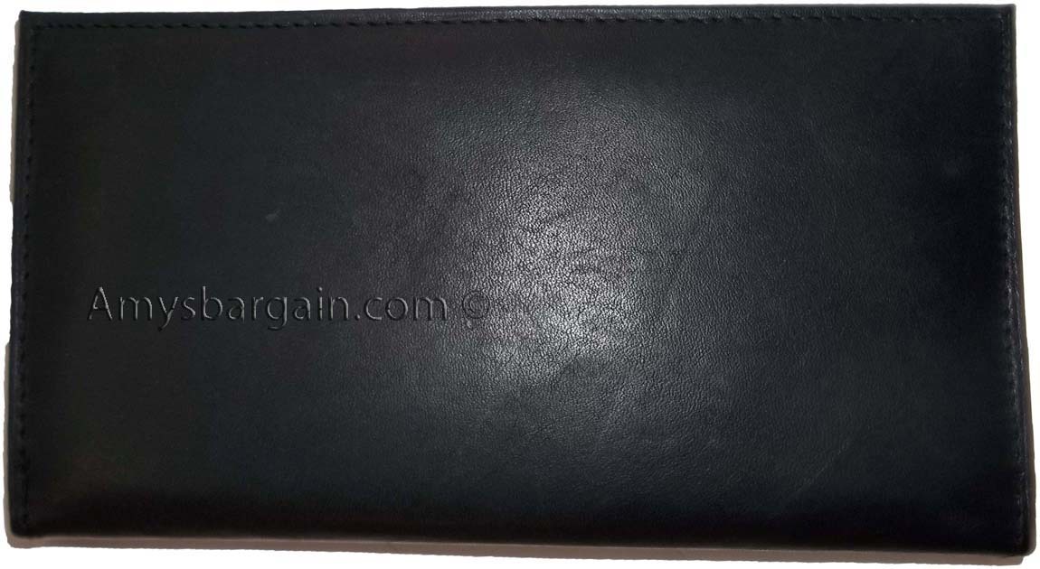 4 New Women/Man's Leather Checkbook Wallet 4 bill pockets 1 zip pocket 7 card ID - Image 12