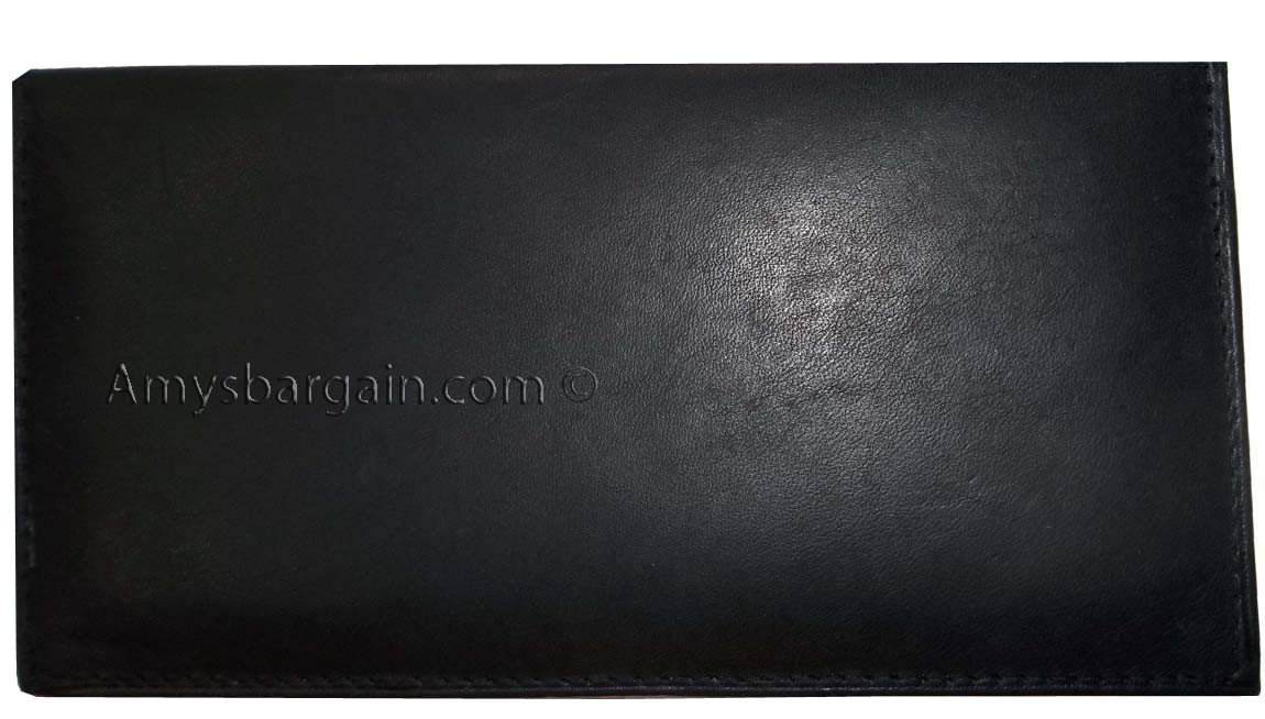 4 New Women/Man's Leather Checkbook Wallet 4 bill pockets 1 zip pocket 7 card ID - Image 8