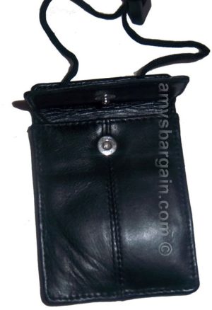 Card case, leather black wallet on a cord, conceal Credit cards, IDs, Money etc - Image 4