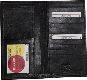 Checkbook wallet Leather Checkbook cover. Credit card wallet zip change purse BN - Image 12