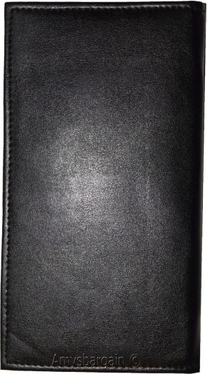 Checkbook wallet Leather Checkbook cover. Credit card wallet zip change purse BN - Image 3