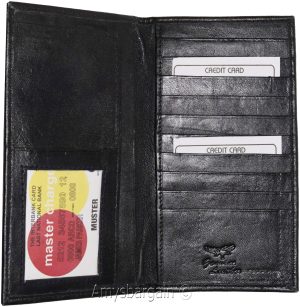 Checkbook wallet Leather Checkbook cover. Credit card wallet zip change purse BN - Image 4