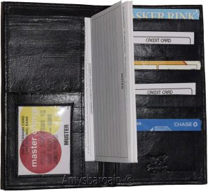 Checkbook wallet Leather Checkbook cover. Credit card wallet zip change purse BN - Image 6